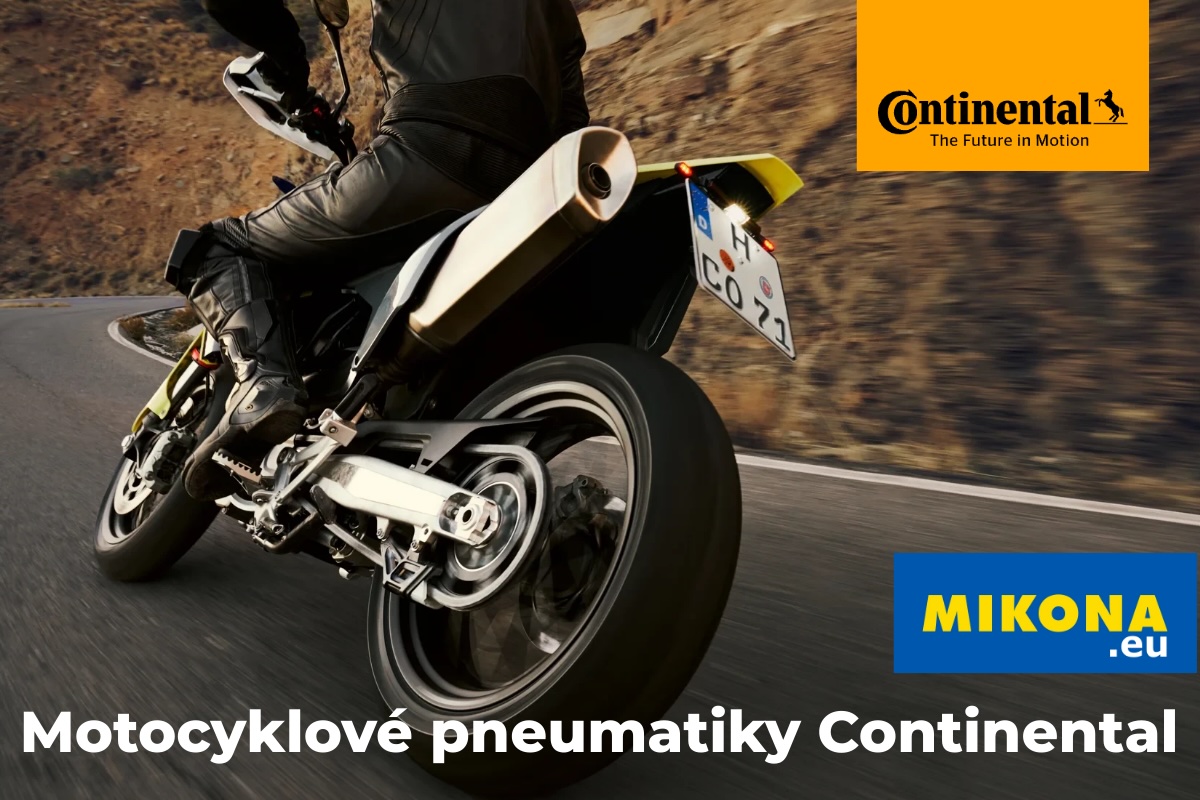Motocyklové pneumatiky Continental – sportovní motocykl v náklonu, důraz na přilnavost a stabilitu